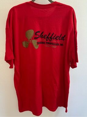 NWOT Sheffield Marine Propeller Red T-shirt 2XL